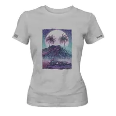 CREACIONES NU CROWN - Camiseta Dama Palmeras coloridas Original Nu Crown