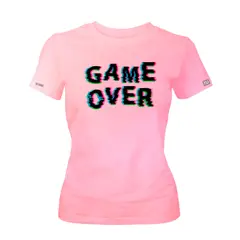 GENERICO - Camiseta Dama Game Over mujer Original Nu Crown