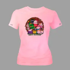 CREACIONES NU CROWN - Camiseta Dama Navidad gatitos gatos mujer Original Nu Crown