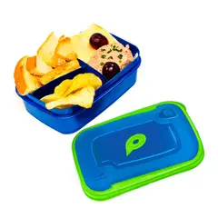 GENERICO - Recipiente To Go Rectangular Divi E 1 L Polimes LS01E Azul