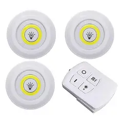 GENERICO - Juego Bombilla X3 Luces Led Inalámbrica Con Control De Mando