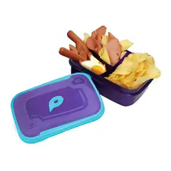 POLIMES - Recipiente Divi Premium Rectangular 1 L LS01E VIOLETA