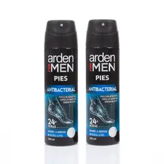 ARDEN FOR MEN - Promoción Para Pies Antibacterial Aerosol 240ml x2 und