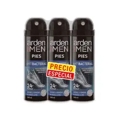 ARDEN FOR MEN - Promoción Pies Antibacterial 240ml x3 und