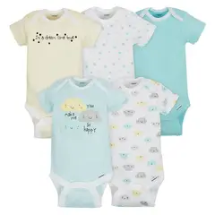 GERBER - Bodies manga corta Cloud- pack x5