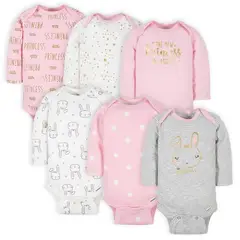 GERBER - Bodies manga larga Princess - pack x6