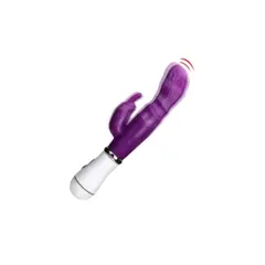 GENERICO - Vibrador conejo doble estimulación 12 Vel Recargable Morado