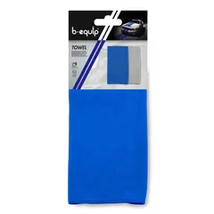 B EQUIP - Set De 2 Paños En Microfibra Ultrasuaves Azul y Gris B-Equip