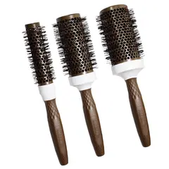 TURBOX - Set X3 Cepillos Termicos Mango Plastico 25mm40mm50mm Fiera