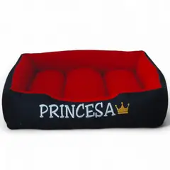 GENERICO - Cama Para Perros y Gatos Personalizada 48 x 48 cm Rojo