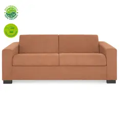GENERICO - SOFA ADVANCE MODERNO + COJINES + RESPALDO RECLINABLE TELA MARRON