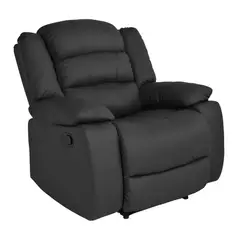 ELITE LIVING - SILLA RECLINABLE DHAKA 1 PUESTO ESTATICA NEGRO SINTETICO