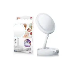 GENERICO - Espejo Doble Plegable Con Luz Led