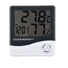 GENERICO - Reloj Termómetro Digital Higrómetro Medidor Temperatura Humedad.---