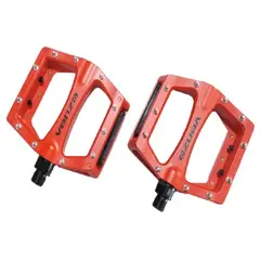VENZO - Pedales Mtb Bmx Con Taches E02B-001 Aluminio Rojo