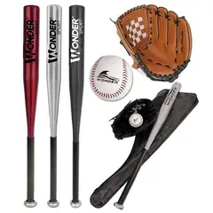 GENERICO - Set De Baseball Kit Béisbol Bate Aluminio Guante Pelota 24