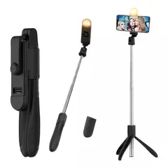 GREEN HANSHENG - Palo Selfie Trípode Con Luz Control Remoto 360 K22s