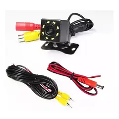 GENERICO - Cámara De Reversa Para Carro Cuadrada 8 Leds Hd Impermeable