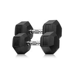 SPORT FITNESS - KIT DE MANCUERNAS HEXAGONAL ENCAUCHETADAS 35KG
