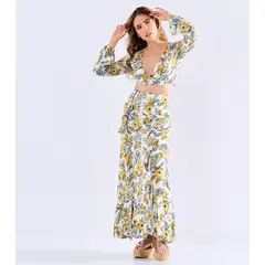 DEREK - Set blusa y falda para mujer