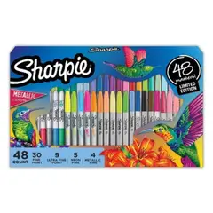 SHARPIE - Marcadores Permanentes De Punta Fina 48 Piezas