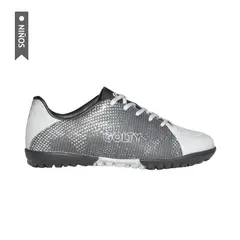 GOLTY - Zapatillas Turf Formacion Dimension Niños-Gris/Negro