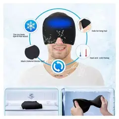 AFM - Gorro De Gel Alivio Dolor De Cabeza Migraña Ojos Frio Calor Terapia