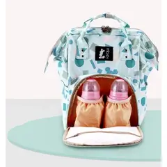 IKSA - Pañalera Multifuncional Impermeable Celeste Gran Capacidad