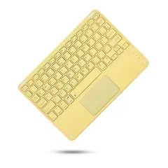 EPIK - Teclado + Mouse Touchpad Bluetooth Para Pc Tablet Celular TV Amarillo
