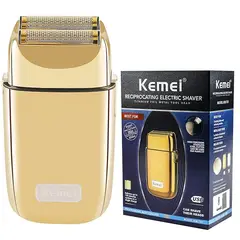 KEMEI - Rasuradora Profesional Dorada Afeitadora Inalámbrica KM TX 1