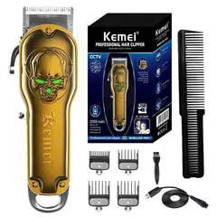 KEMEI - Peluquería Inalámbrica Profesional Km 1961 Diseño Calavera