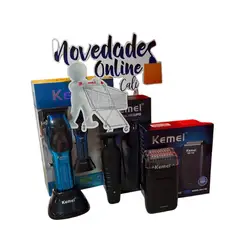 KEMEI - Super Combo Profesional Barbería Maquina Patillera + Shaver Original
