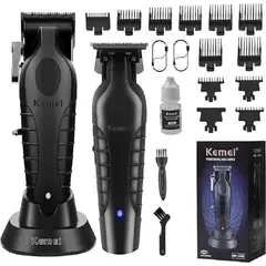 KEMEI - Super Combo Profesional Barbería Maquina y Trimmer Oferta