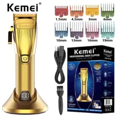 KEMEI - Maquina Patillera Inalámbrica Km-k32s Profesional
