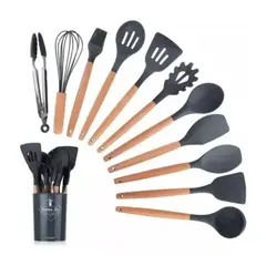 AFM - Set 12 Utensilios De Cocina Silicona Resistente Calor Juego