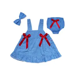 MATI MARIA TIRITAS - Vestido Rayas + Cuco Bebe Niña Talla 3-6m Hasta 18-24m