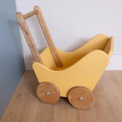 SUPI KIDS FURNITURE - SUPI DOLL PRAM COCHE DE MUÑECAS COLOR ORO