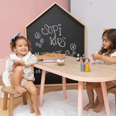 SUPI KIDS FURNITURE - SUPI OVAL TABLE MESA OVALADA COLOR MELON