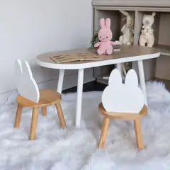 SUPI KIDS FURNITURE - SUPI OVAL TABLE MESA OVALADA COLOR BLANCO
