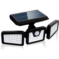 GENERICO - Lampara Solar 3 Modos Led Exterior Con Sensor