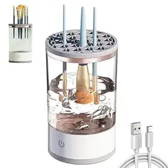 GENERICO - Máquina De Limpieza De Brochas De Maquillaje Eléctrica