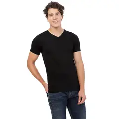 MANPOTSHERD - Camiseta Básica Hombre Negra