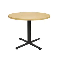 GENERICO - Mesa de Juntas Redonda D120 4 puestos reuniones color Maple con Nopal