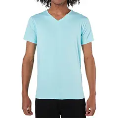 MANPOTSHERD - Camiseta Básica Hombre Azul Claro