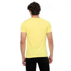 MANPOTSHERD - Camiseta Básica Hombre Amarillo
