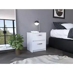 RTA DESIGN - Mesa De Noche Argento Blanco Mqz 46 rta muebles MLB 8073