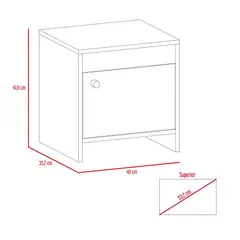 RTA DESIGN - Mesa De Noche Colore Rovere 416X40 rta muebles MLR 6523
