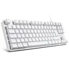 ERGONOMUS - Teclado Gamer Njoytech Mecánico Retroiluminado Blanco-