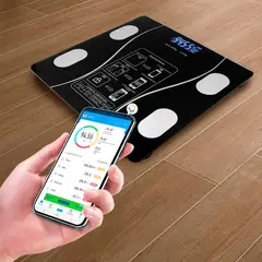 GENERICO - Bascula Digital Con App Para Monitoreo De Peso Color Negro