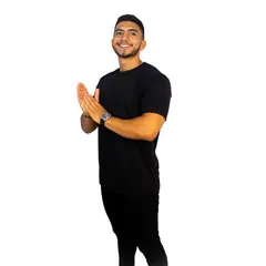 MANPOTSHERD - Camiseta Básica Hombre Negro Manpotsherd_.
